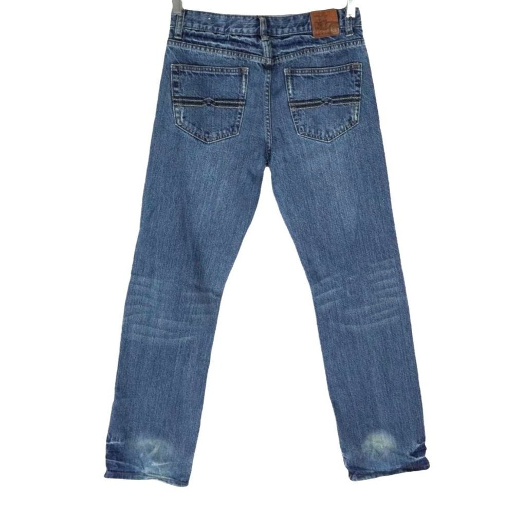 Epic Threads Jeans Kids‎ Size 14 Blue Straight Leg Cotton Whiskered Denim